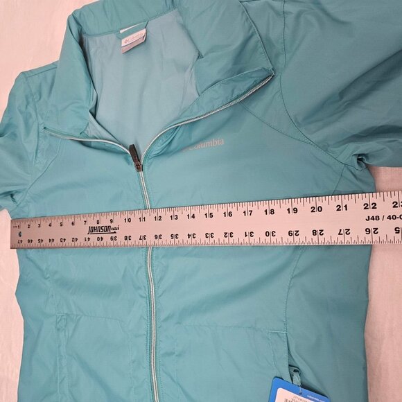 Columbia Womens Switchback Jacket Large Green Zip Waterproof Packable New $75 - Picture 8 of 11